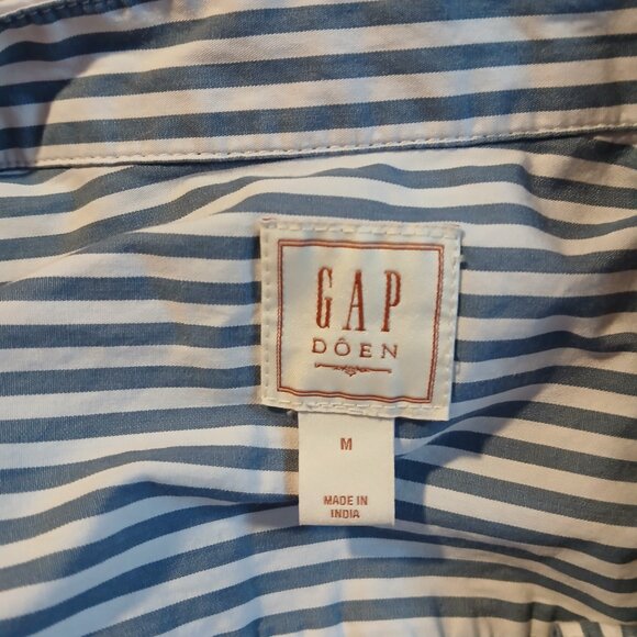 GAP X Doen Cotton Eyelet Collar Big Shirt Size Medium - Picture 7 of 11